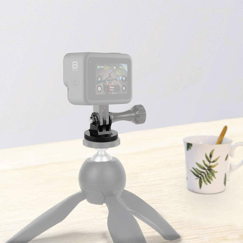 1/4 Tripod Adapter Compatible with Gopro,ChromLives Aluminum Camera 1/4-20 Tripod Mount Adapter Compatible with Gopro Hero 8, 7, 6, 5, 4, 3+, 3, 2, 1, DJI OSMO Action and More (1 Pack) 1 pack