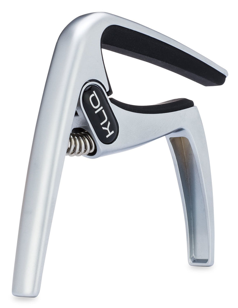 KLIQ K-PO Guitar Capo for 6 String Acoustic and Electric Guitars | Trigger Style for a Quick Change, Satin Silver