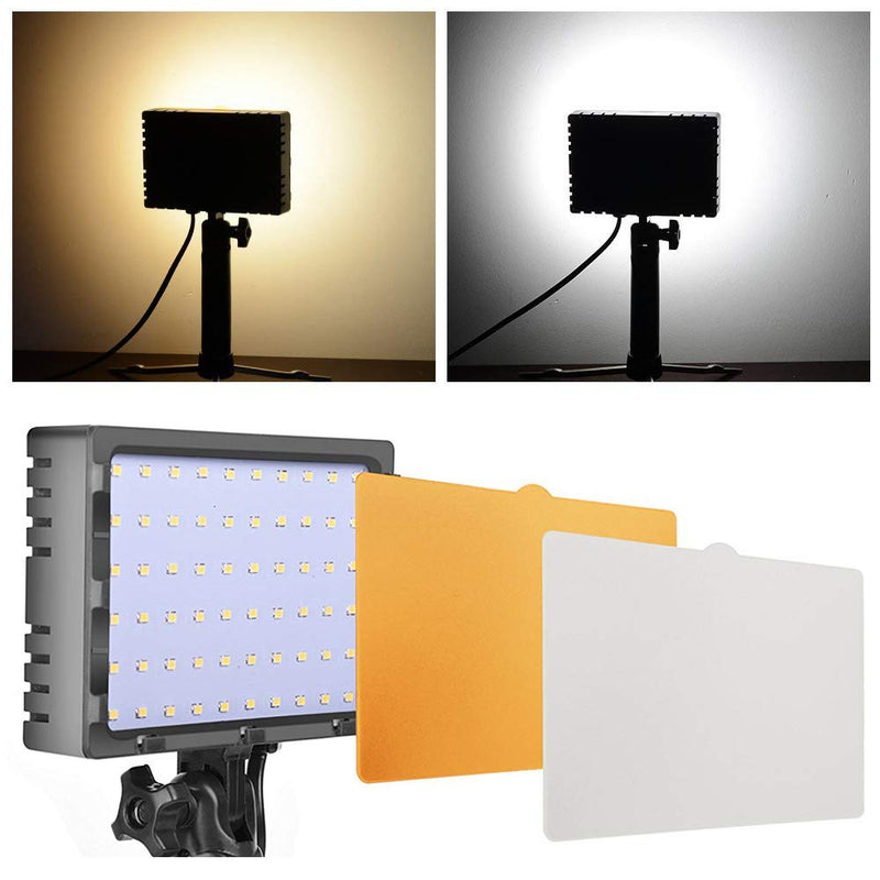 Slow Dolphin 2 Sets Photography Continuous 60 LED Portable Light Lamp for Table Top Photo Studio with Color Filters