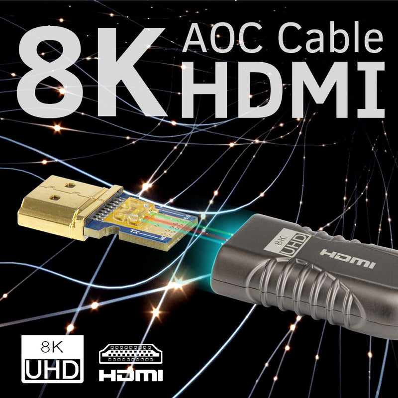 Certified 8K Fiber Optical HDMI 2.1 Cable Ultra High Speed HDMI Cable 48Gbps 25ft 7.5m phoossno Gen1 HDR eARC HDCP2.2 2.3 Support 4K 120Hz 8K60Hz Compatible with PS5 Xbox TV Monitor PC 7.5m Gen 1
