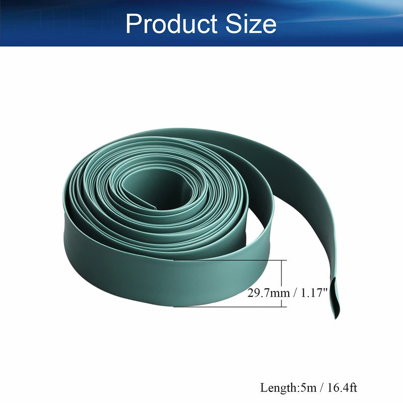 1PCS Heat Shrink Tubing, Green 16.4ft Bettomshin Ratio 2:1 Electrical Cable Sleeve Assortment fit 0.75～0.9Dia Insulated Tube Pipe Wire Wrap for Long Lasting Insulation Protection
