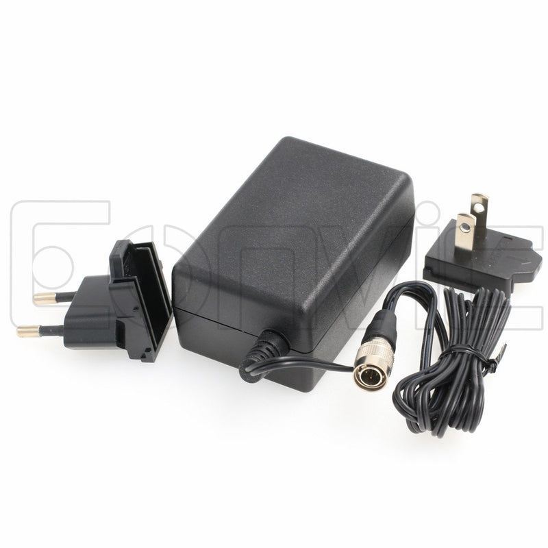 Eonvic Hirose 4 Pin 12V 3A AC DC Zoom F8 F4 Sound Devices Power Adapter Cable with US EU UK Plugs