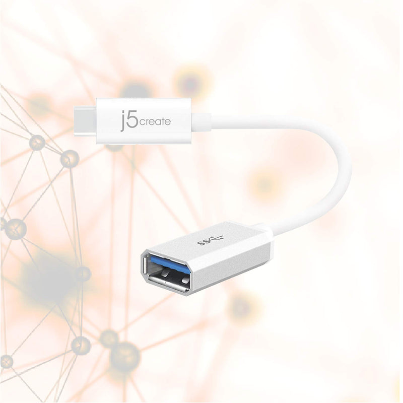 [AUSTRALIA] - j5create USB Type-C 3.1 to Type-A Adapter | Supports USB3.1 Gen1 (5 Gbps), USB 2.0 (480 Mbps) and an Output of 1.5A | Compatible with USB 3.0 and USB 2.0 Devices 
