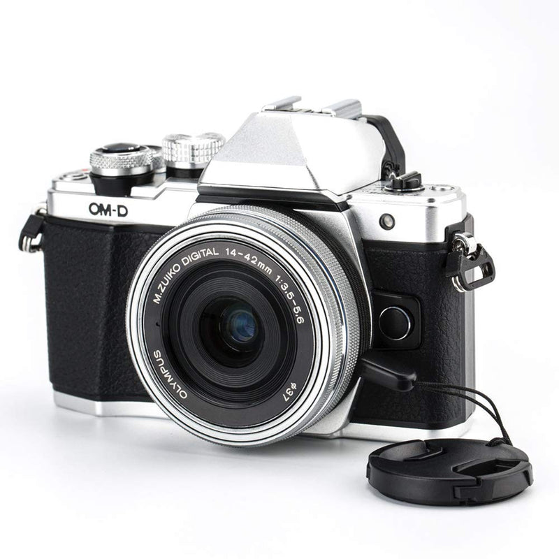 37mm Front Lens Cap Cover with Deluxe Cap Keeper for Olympus 14-42mm 1:3.5-5.6 EZ Kit Lens on Olympus OM-D EM10 Mark III II EPL9 EPL8 EPL7 EPL6 EPL3 EPL2 EP3 and Other Lenses with 37mm Filter Thread