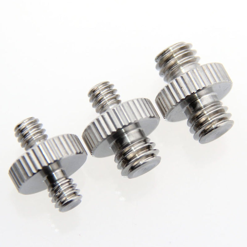 CAMVATE 1/4" Male to 1/4" Male & 1/4" Male to 3/8" Male & 3/8" Male to 3/8" Male Thread Screw Adapter for Camera Tripod