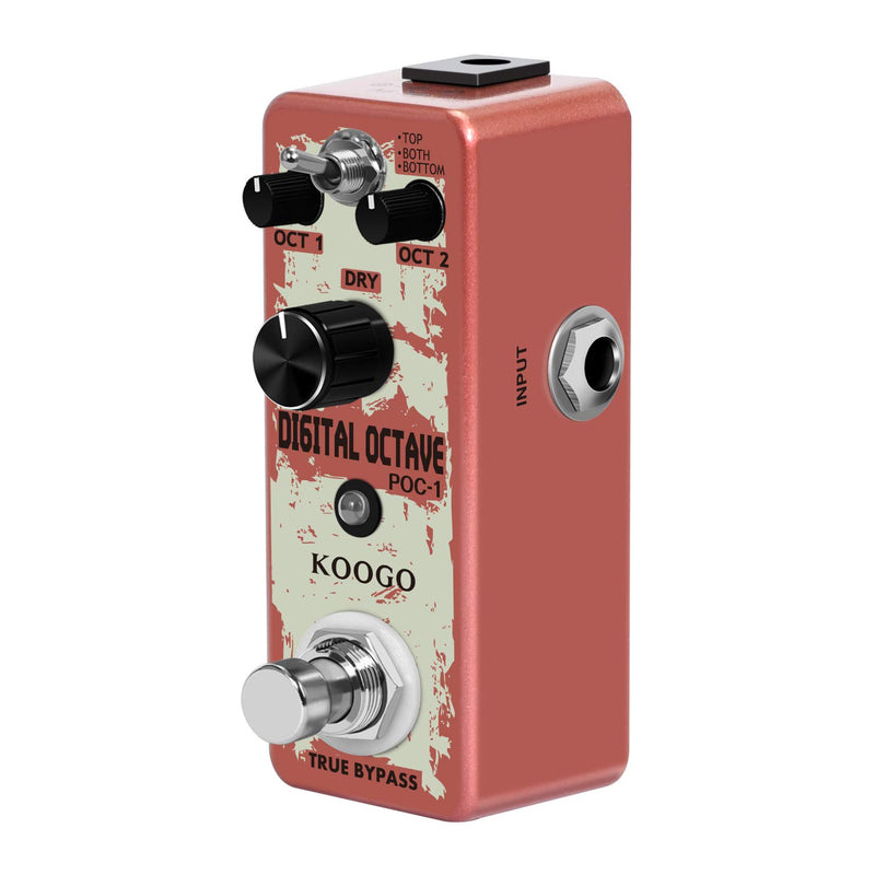 [AUSTRALIA] - Koogo Guitar Octave Pedal Octpus Pedals for Electric Guitar Precise Polyphonic Octave Effect Generator Pedals With No Distorted Sound 