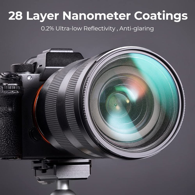 K&F Concept 72mm Black Diffusion 1/4 Filter Dream Cinematic Effect Filter with 28 Multi-Layer Coatings Hydrophobic/Scratch Resistant for Camera Lens