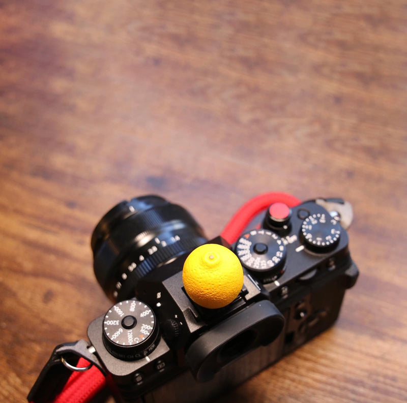 Renyian Fruit Shape Hot Shoe Cover Camera Hot Shoe Cap Camera Mount Protection Decor (Lemon) Lemon