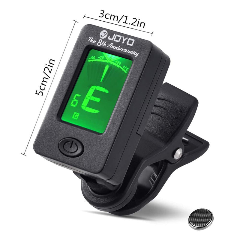 EUYuan Tuner Rotatable Clip-on Tuner LCD Display on Guitar,Bass, Violin, Ukulele Chromatic