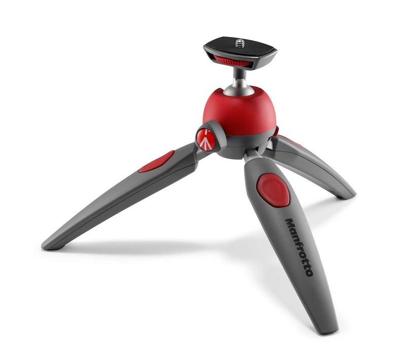 Manfrotto MTPIXIEVO-RD, PIXI EVO 2-Section Mini Tripod, Compatible with DSLR, Compact System Camera, Mirrorless, Entry Level, Foldable, Lightweight, Red & RØDE SC7 iPhone Accessory - Red Pixi Evo - Red + Accessory - Red