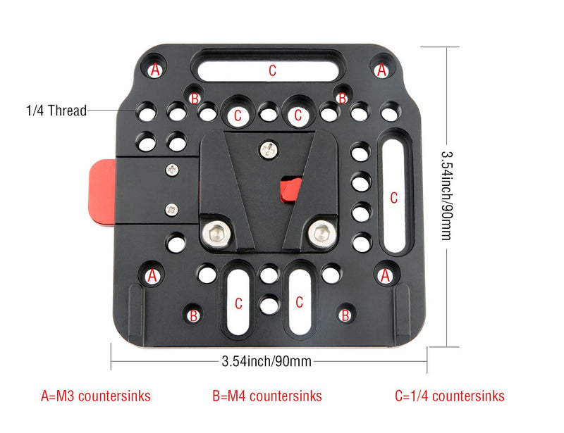 NICEYRIG V Lock Plate Assembly Kit with Female V-Dock Male V-Lock Compatible with DJI Ronin M MX