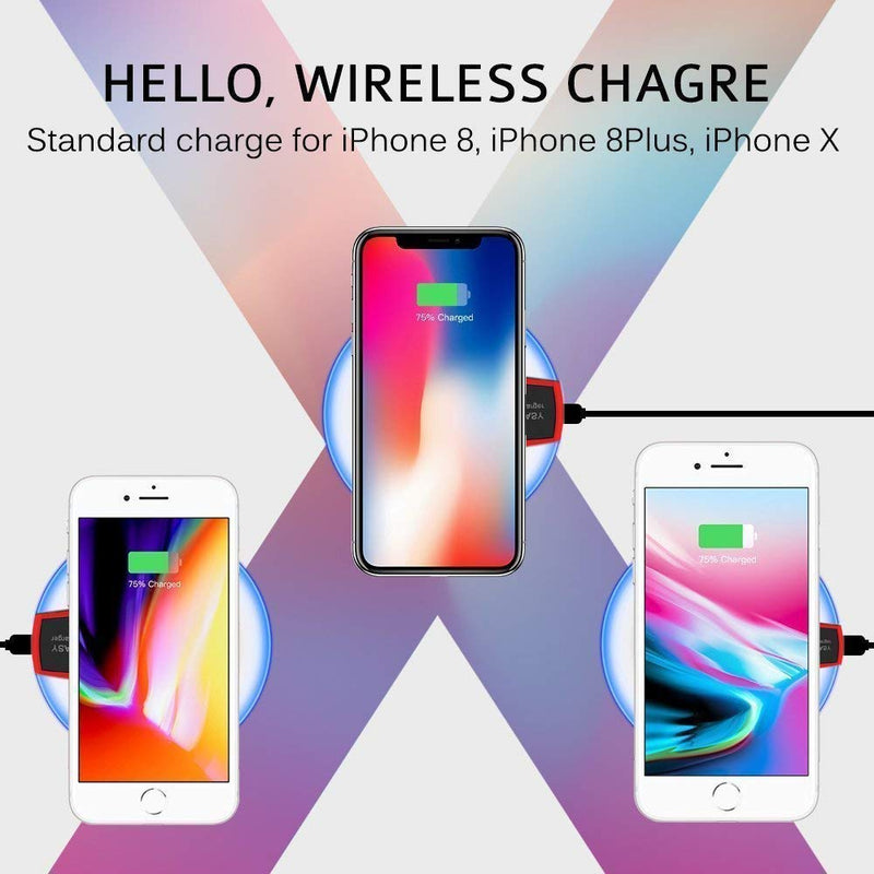 2019 Updated Wireless Charger Qi Wireless Charger Pad Compatible with ¡Phone Xs MAX XR X 8 8 Plus 7 7 Plus 6s 6s Plus 6 6 Plus and More 2