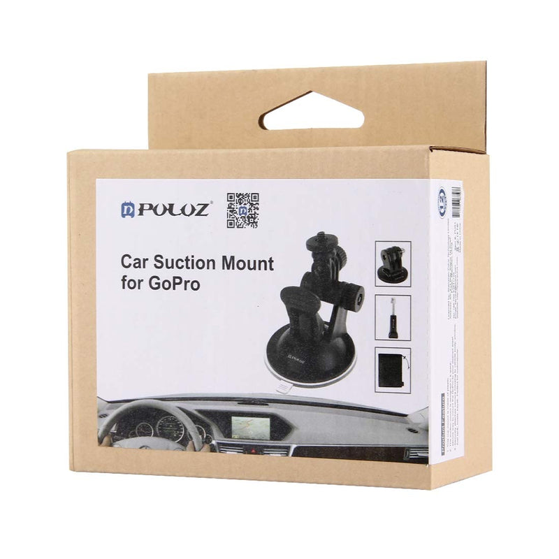 PULUZ Car Suction Cup Camera Mount for GoPro Hero 9 8 7 6 5 4 Session 3 3+ 2 1, DJI Osmo Action Camera Holder Perfect for Boats Vehicle Windshield & Window