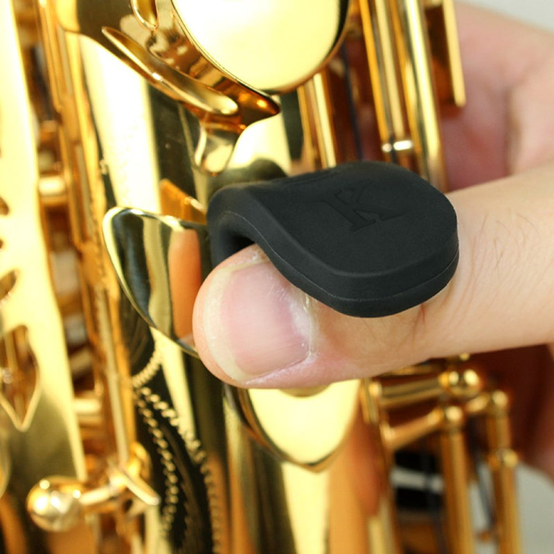 Dilwe 2Pcs Saxophone Thumb, Saxophone Rubber Finger Rest Cushion Pads for Soprano Alto Tenor Sax