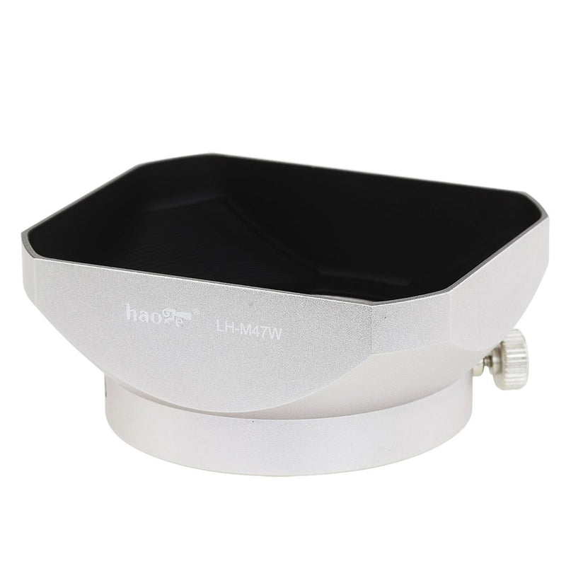 Haoge LH-M47W Metal Lens Hood Shade for Olympus M.ZUIKO Digital ED 12mm f2 12 2 Lens Replaces LH-48 Silver