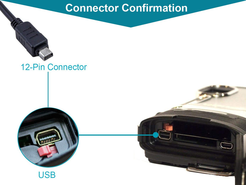 MaxLLTo® USB Battery Charger +Data SYNC Cable Cord for Olympus Camera Tough TG-610 TG-850