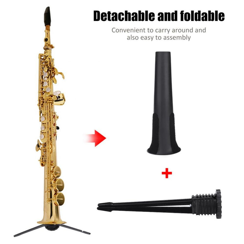 Folding Saxophone Stand, Sax Tripod Stand Holder for Soprano Saxophone Instrument