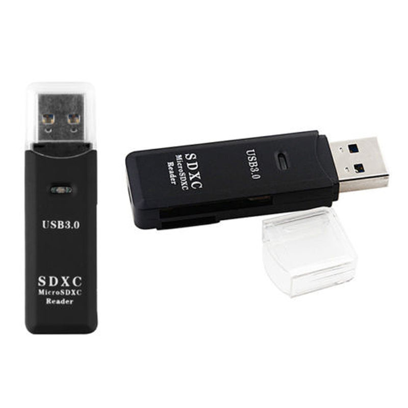 Lupo USB 3.0 Multi Card Reader - Supports SD, SDHC, MMC, RSMMC, MMC Mobile, MMC Micro, SDXC, Micro SD and T-Flash Black