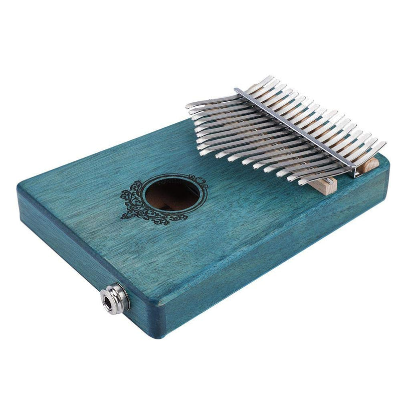 Kalimba 17 Keys Thumb Piano,Built-in pickup Portable Mahogany Wooden Body Musical Instrument Portable Solid African Wood Finger Piano, Gift for Kids Adult Beginners (Mint Green) Mint Green