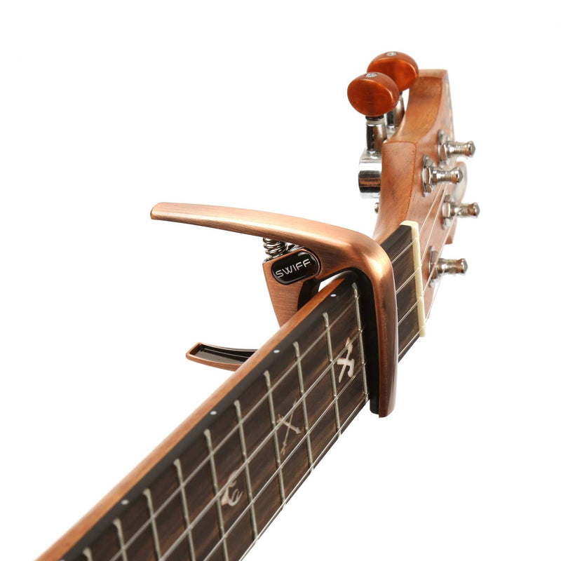 Ukulele Capo for Soprano, Concert, Tenor, Baritone Ukulele with 5 felt picks (Bronze) Bronze