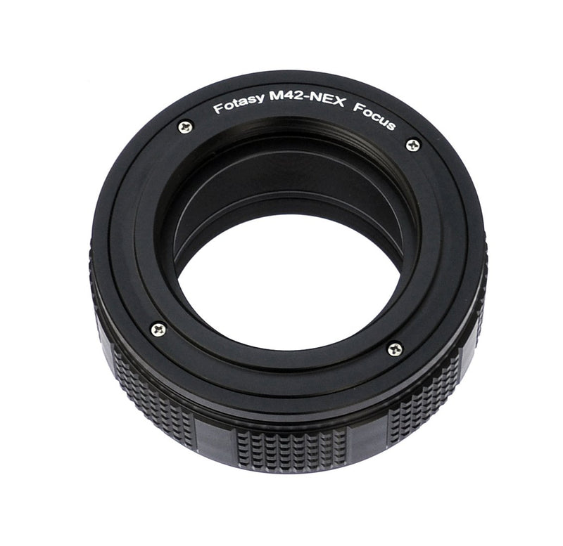 Fotasy M42 Lens to Sony E-Mount Focusing Helicoid Adapter, 42mm Screw Mount lens to E-Mount Macro Extension Tube, fits Sony a3000 a3500 a5000 a5100 a6000 a6100 a6300 a6400 a6400 a6500 a6600 M42 Lens - NEX Helicoid