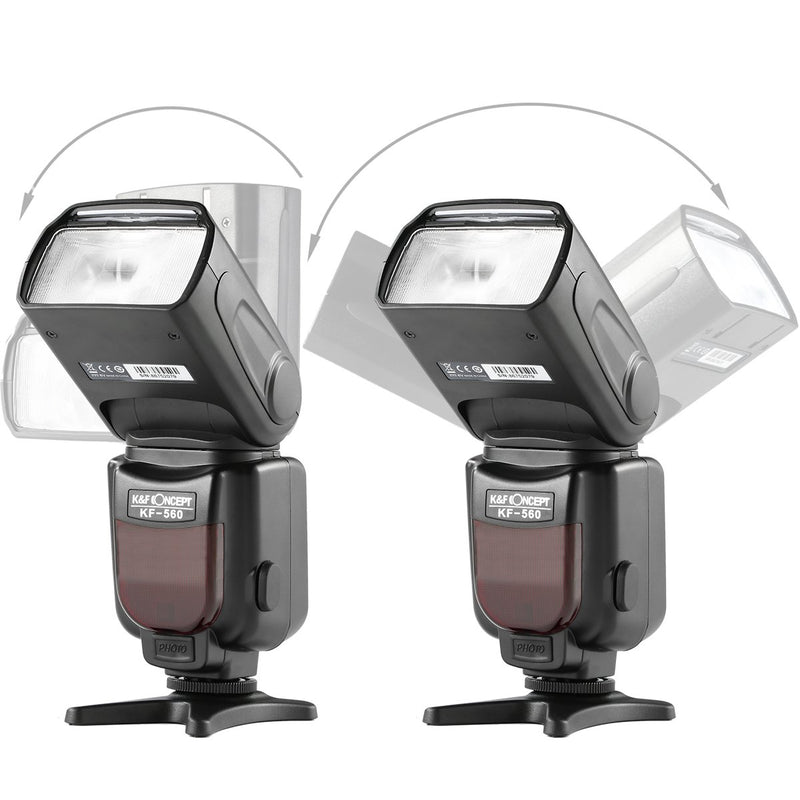 K&F Concept Camera Flash, KF-560 Universal Speedlite Flash with LCD Display Compatible with Canon Nikon DSLR Cameras For Canon & Nikon DSLR+TTL+GN35