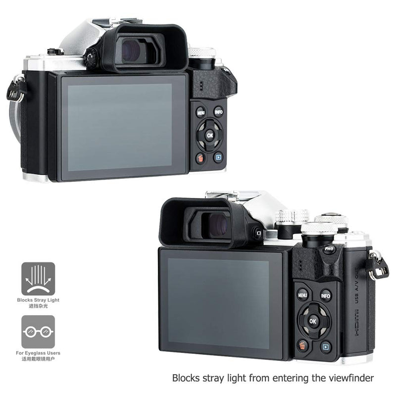 Soft Silicon Camera Viewfinder Eyecup Eyepiece Eyeshade for Olympus OM-D E-M10 Mark IV III II & E-M5 Mark III II Mirrorless Camera, Replaces Olympus EP-16 EP-15 Eye Cup for Olympus E-M10 IV III II & E-M5 III II