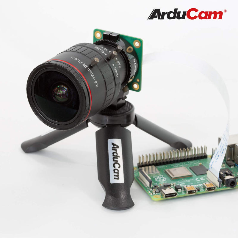 Arducam 2.8-12mm Varifocal C-Mount Lens for Raspberry Pi HQ Camera, with C-CS Adapter 2.8-12mm C-Mount Lens