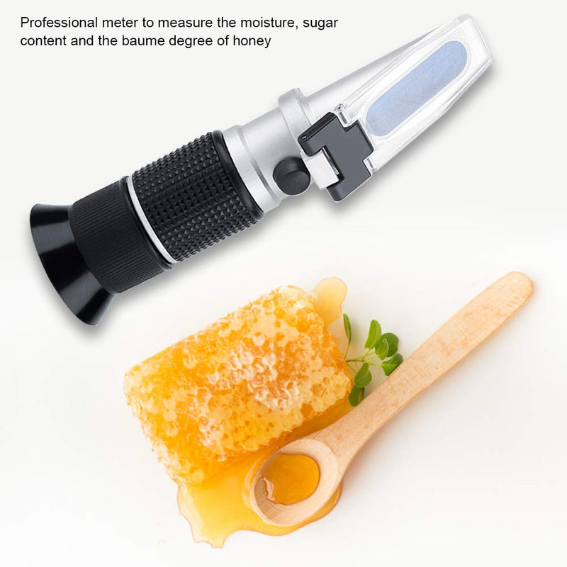 Portable Refractometer 3 in 1 Hand Held Brix Refractometer 58-90% Brix Specific Food Honey Sugar Content Baume Degree Meter Tester
