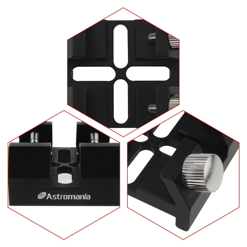 Astromania Universal Dovetail Base for Finder Scope - Ideal for Installation of Finder Scope, Green Laser Pointer Bracket Hole Spacing 10.2-30.2MM
