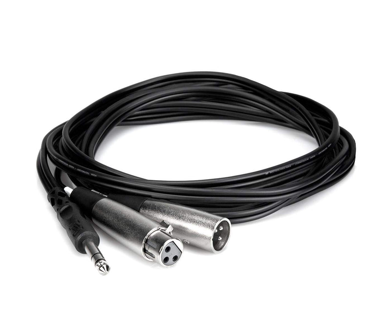 [AUSTRALIA] - Hosa SRC-203 Insert Cable, 1/4 in TRS to XLR3M and XLR3F, 3 m 