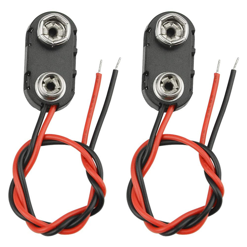 WMYCONGCONG 4 Pack 8 x 1.5V AA Battery Holder with Standard Snap Connector and Hard Plastic Housing T Type Wire (8AA) 8AA