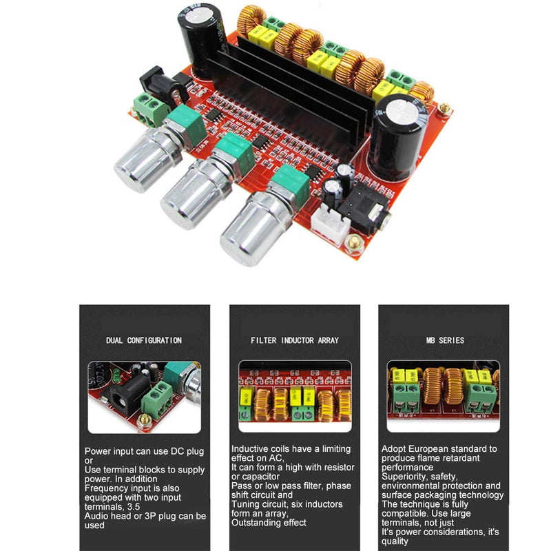 [AUSTRALIA] - Clyxgs TPA3116D2 2.1 Digital Power Amplifier Board, 2x80W+100W(Bass) Audio Stereo AMP Module for Audio System DIY Speakers 12-26V 