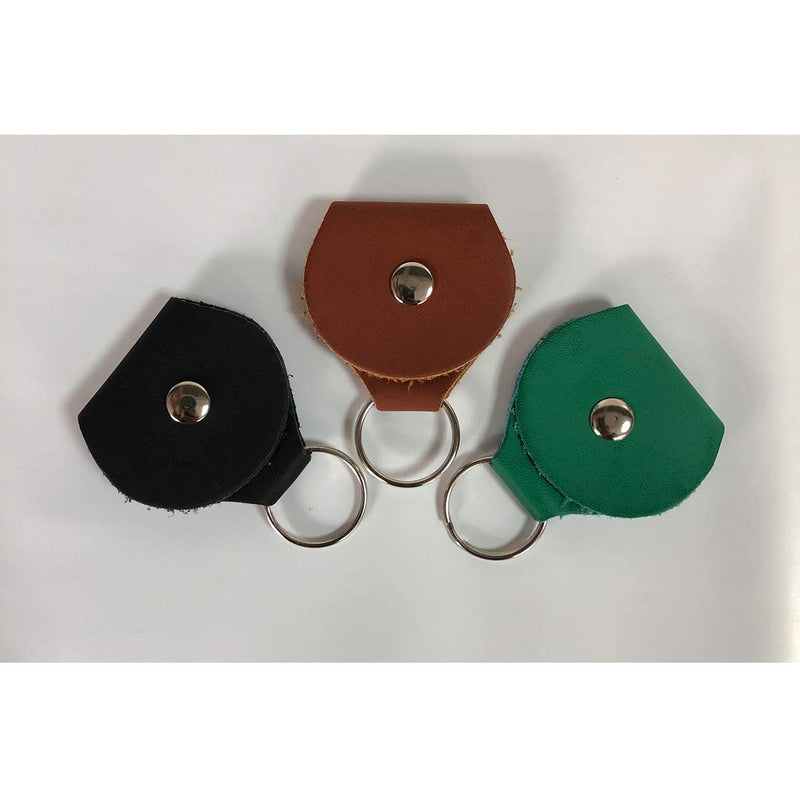 Guitar Pick Holder Case Keychain,3 Pack Aldi Quarter Coin Leather Bag[No Picks] No Picks