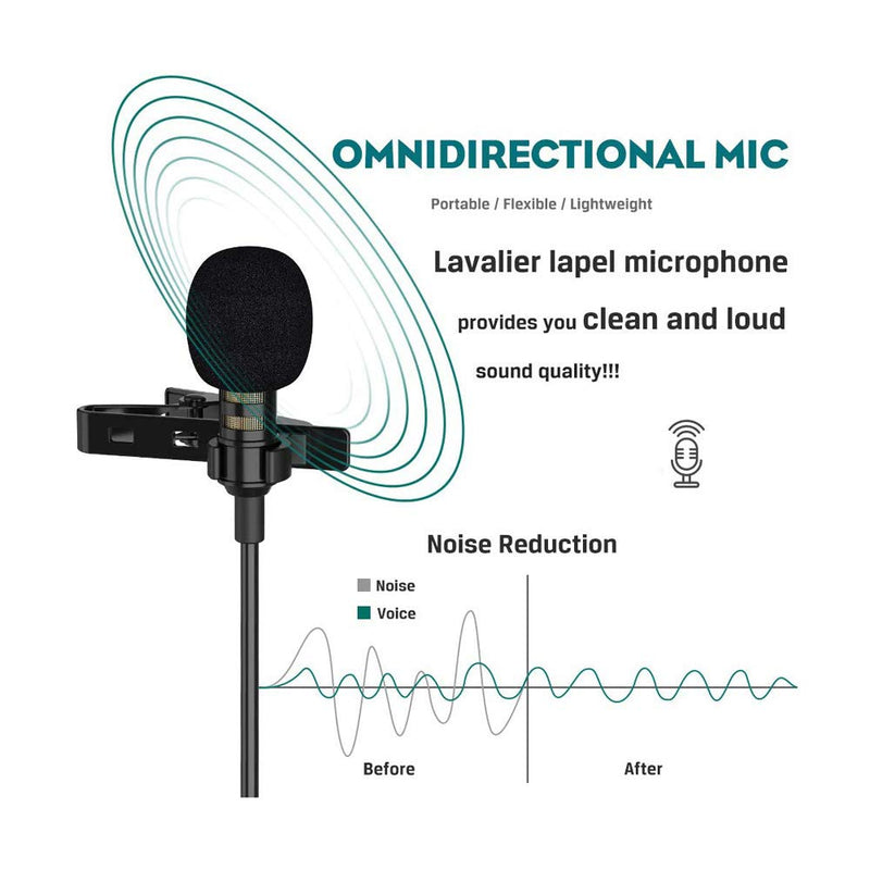 [AUSTRALIA] - axGear Lavalier Clip-on Microphone Mini Omnidirectional Portable Wired Label Mic 