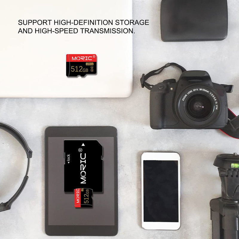 512GB Micro SD Card C10 MicroSD Card High Speed Memory Card for Smartphone,Security Camera Tablet and Drone