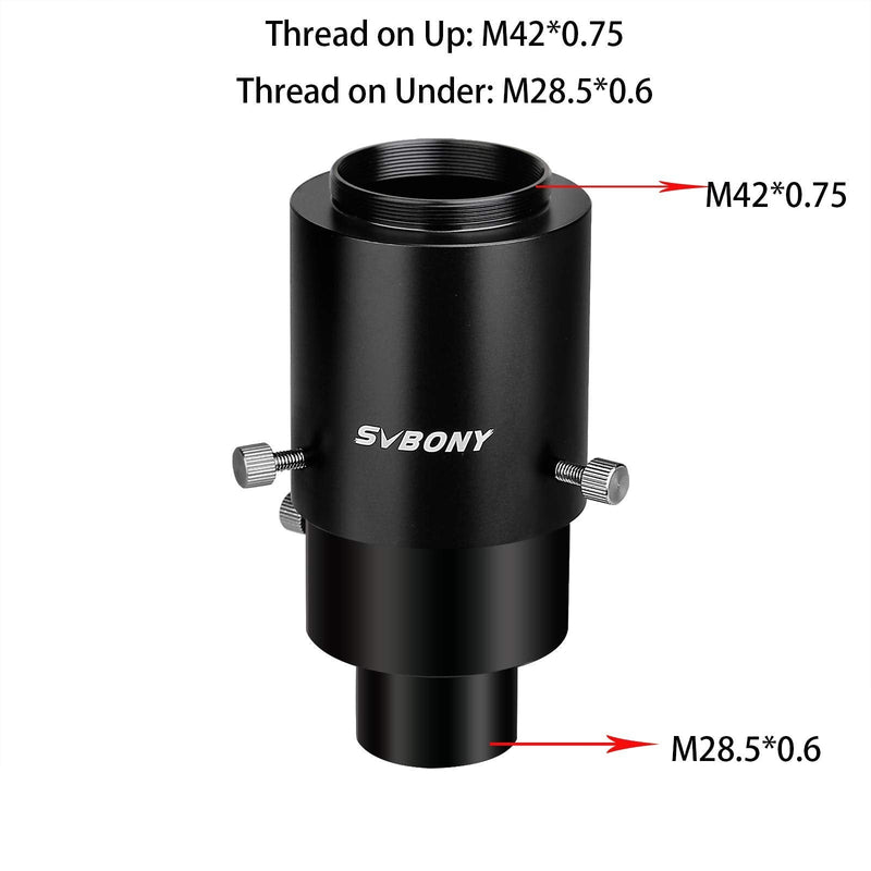 SVBONY SV187 Variable Universal Camera Adapter, Support Max 46mm Outside Diameter Eyepiece, for Canon SLR DSLR Camera and Eyepiece Projection Photography with T-Ring