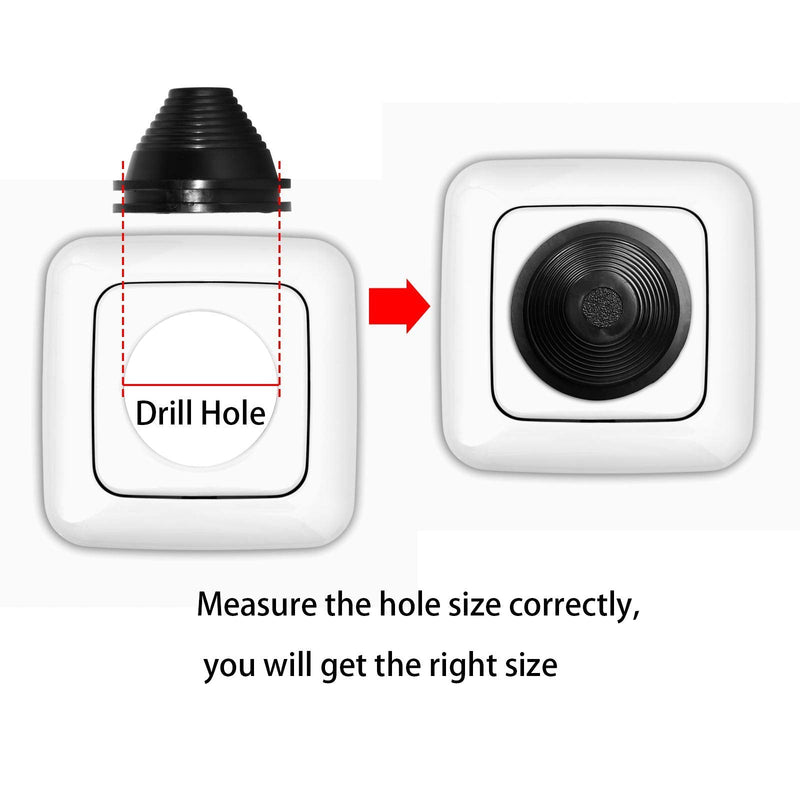 Flyshop 2" (50mm) ID 2-3/8" (60mm) Drill Hole, Hole Grommets Synthetic Rubber Grommets Wire Protection Firewall Hole Plug, Tower-Shaped, 4-Pack 2-3/8" (Drill Hole Size)