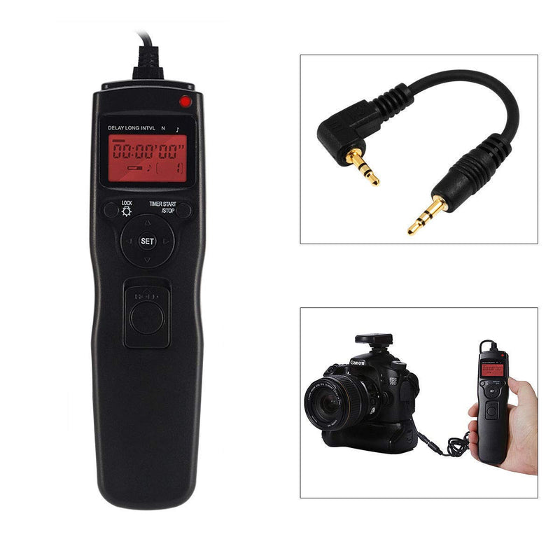 ABUYCS Timer Remote Control Shutter Release for Canon EOS 1500d 1300d 1200d 1100d 1000d 650d 600d 550d 500d 450d 400d 350d 300d 100d 60d 70d Digital DSLR Camera