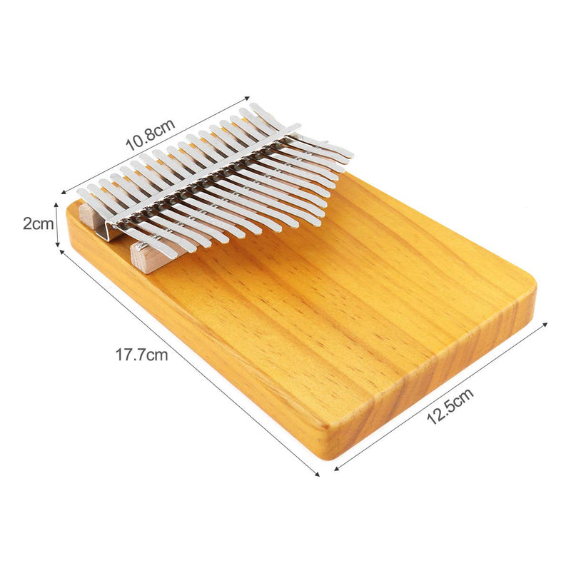 OriGlam 17 Keys Thumb Piano with Study Instruction and Tune Hammer, Portable Thumb Piano, Mbira Wood Finger Piano, Gift for Kids Adult Beginners (Blue)