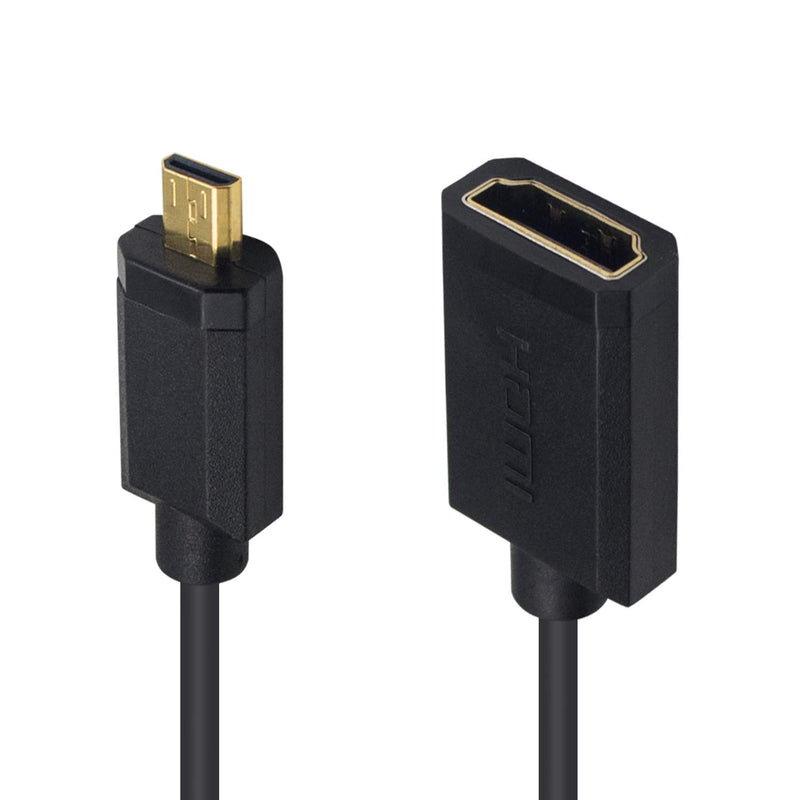[AUSTRALIA] - Duttek Micro HDMI to HDMI Adapter Cable, HDMI to Micro HDMI Cable, Micro HDMI Male to HDMI Female Coiled Cable for Gopro Hero and Other Action Camera/Cam 1.8M/6 Feet Male to Female 1.8M 