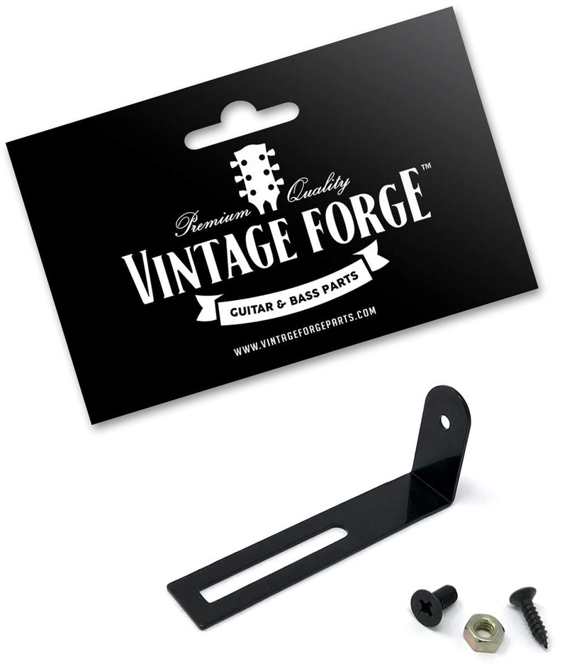 Vintage Forge Black Pickguard Mounting Bracket for Gibson Epiphone Les Paul Electric Guitar with Screws LPB10-BLK