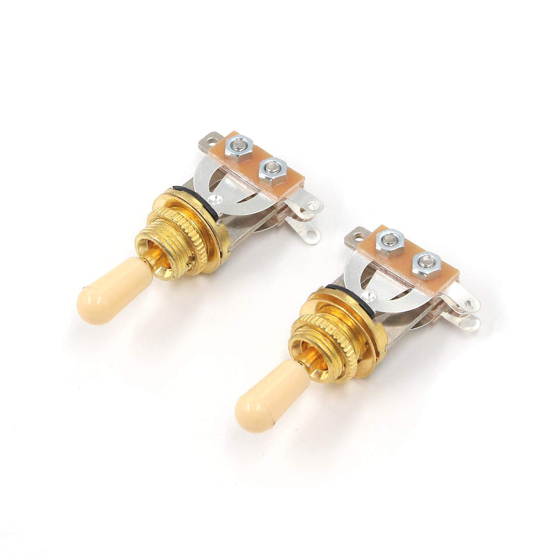 Geesatis Pickup Switch Accessories 2 PCS Guitar Pickup Selector Toggle Switch, 3 Way Short Straight Toggle Switch for SG Electric Guitar