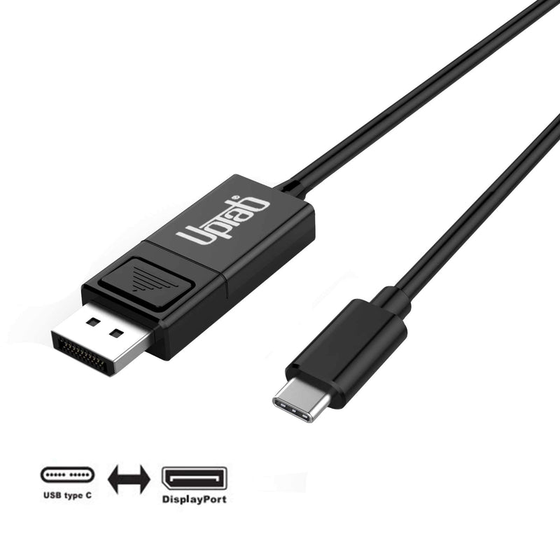 UPTab USB C to DisplayPort Cable 8K/60Hz or 4K/120Hz (2M/6.56FT) Thunderbolt 3 to DP Bi-Directional DP to USB-C Cable Compatible with Thunderbolt 3