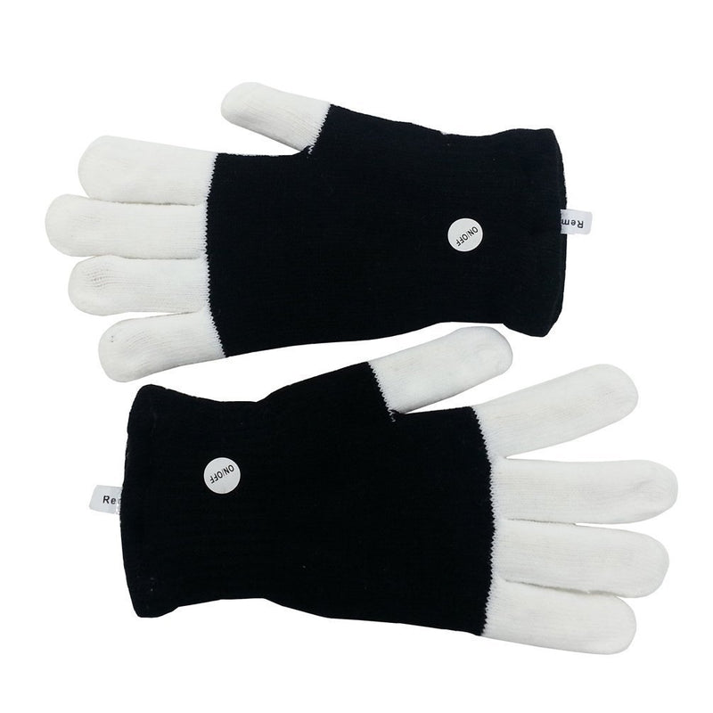 Luwint LED Gloves Colorful Flashing Finger Light Gloves Glow Rave Toy for Adult Youth Adult Youth (Above 10 Yrs Old)