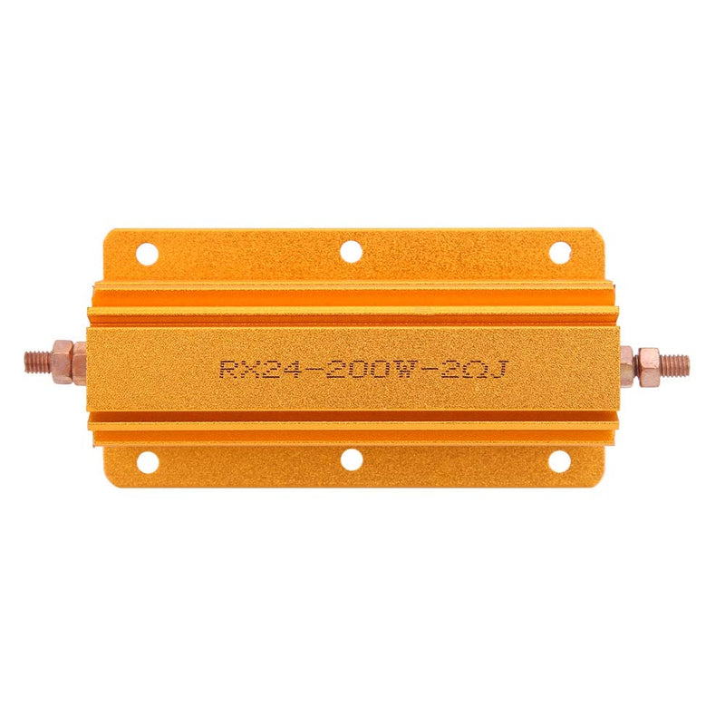 Resistor 200W 2R RX24 Aluminum Case Resistor for Power Supply Sensor, Wirewound Resistors Screw Tap Chassis Mounted