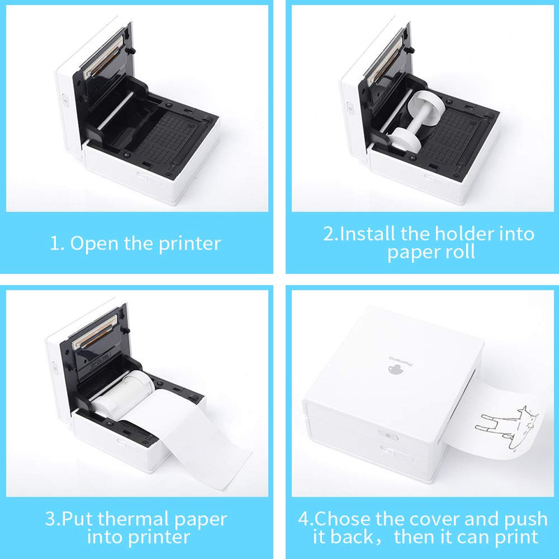 Phomemo Eyes Protection Beige Thermal Paper- for Phomemo M02/M02 Pro/M02S/M03 Pocker Printer, 50mm x 3m, Diameter 30mm, 3 Rolls