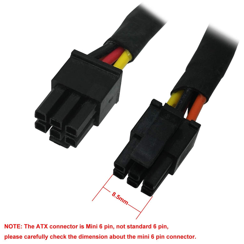 COMeap HDD SATA Power Cable Replacement SATA 15 Pin to Mini 6 Pin ATX Adapter for Dell Inspiron 3653 3650 Series Compatible Part No. GP2JM 15-inch(38cm) (Pack of 2)