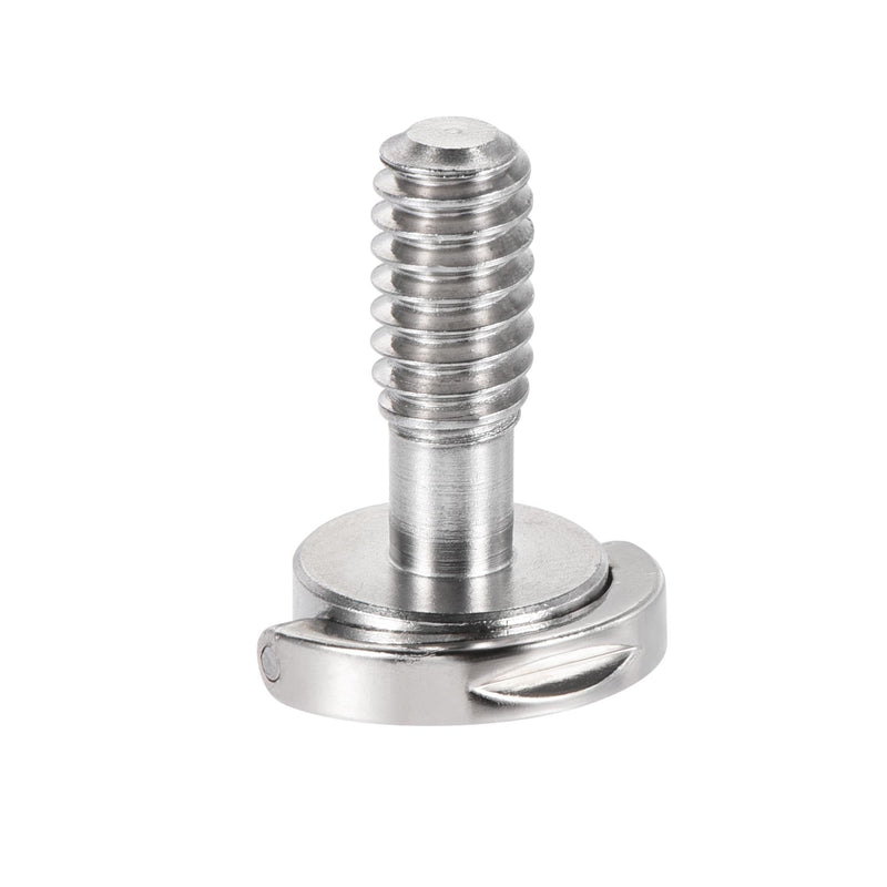 uxcell D Shaft D-Ring 1/4" Mounting Screw Adapter 0.43" Thread Length for Camera Tripod Stainless Steel