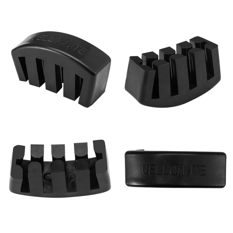 Timiy 1Pcs Black Practice Rubber Mute for Cello Ultra Practice Silencer Claw Style